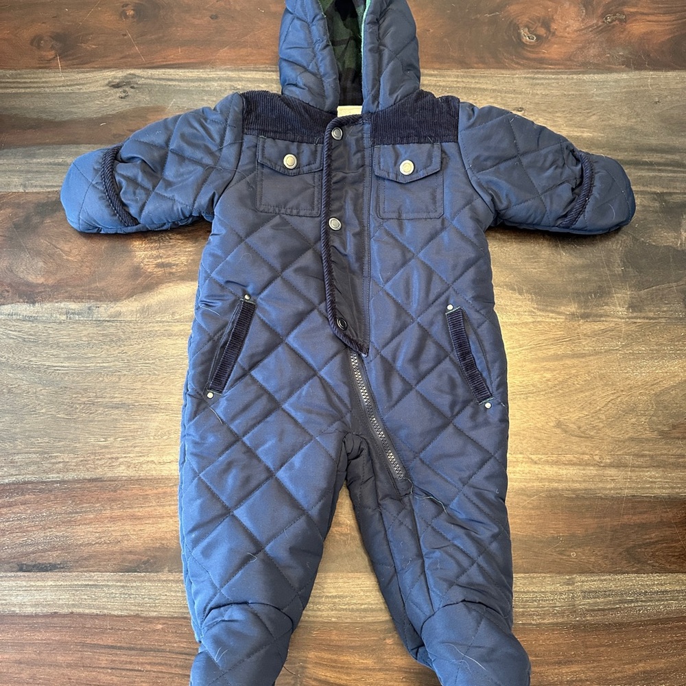 Rothschild Navy Quilted Baby Snowsuit